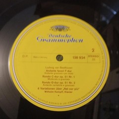 Beethoven Bagatelles Wilhelm Kempff 1964 Deutsche Grammophon Gesellschaft VG+ NM
