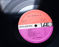 RARE ALT COVER 1970 ORIGINAL PLUM LABEL LED ZEPPELIN III VINYL LP EX+ THREE 3
