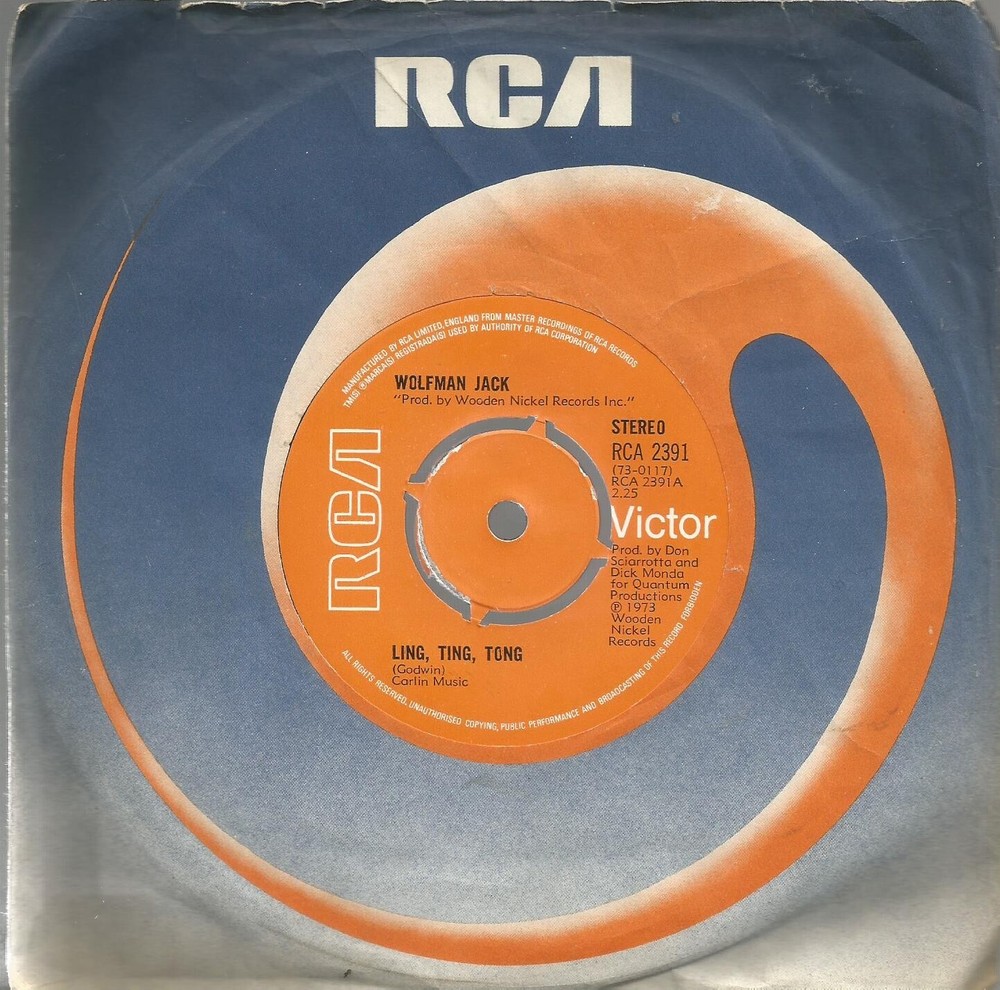 Wolfman Jack – Ling, Ting, Tong 1973 RCA Victor 7 inch vinyl single