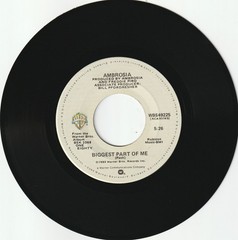 Ambrosia – Biggest Part of Me / Livin’ On My Own 7″ Vinyl 45 RPM Record 1980