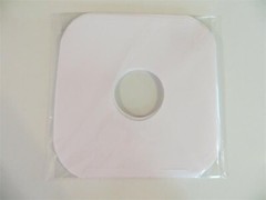 25 CT. 12″ VINYL WHITE INNER PAPER SLEEVES ( ROUND CORNERS )