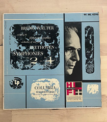 Bruno Walter Beethoven Symphonies No. 2 & 4 Vinyl LP Hi-Fi Columbia ML 4596