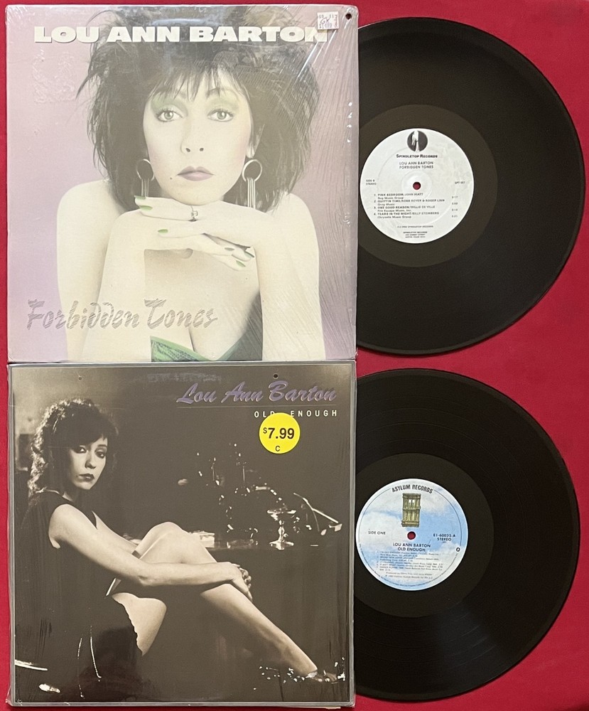 LOU ANN BARTON~FORBIDDEN TONES & OLD ENOUGH 2 LP LOT SHRINK TEXAS BLUES ROCK
