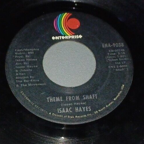 Isaac Hayes – Theme From Shaft : 1971 Vintage 45RPM Record