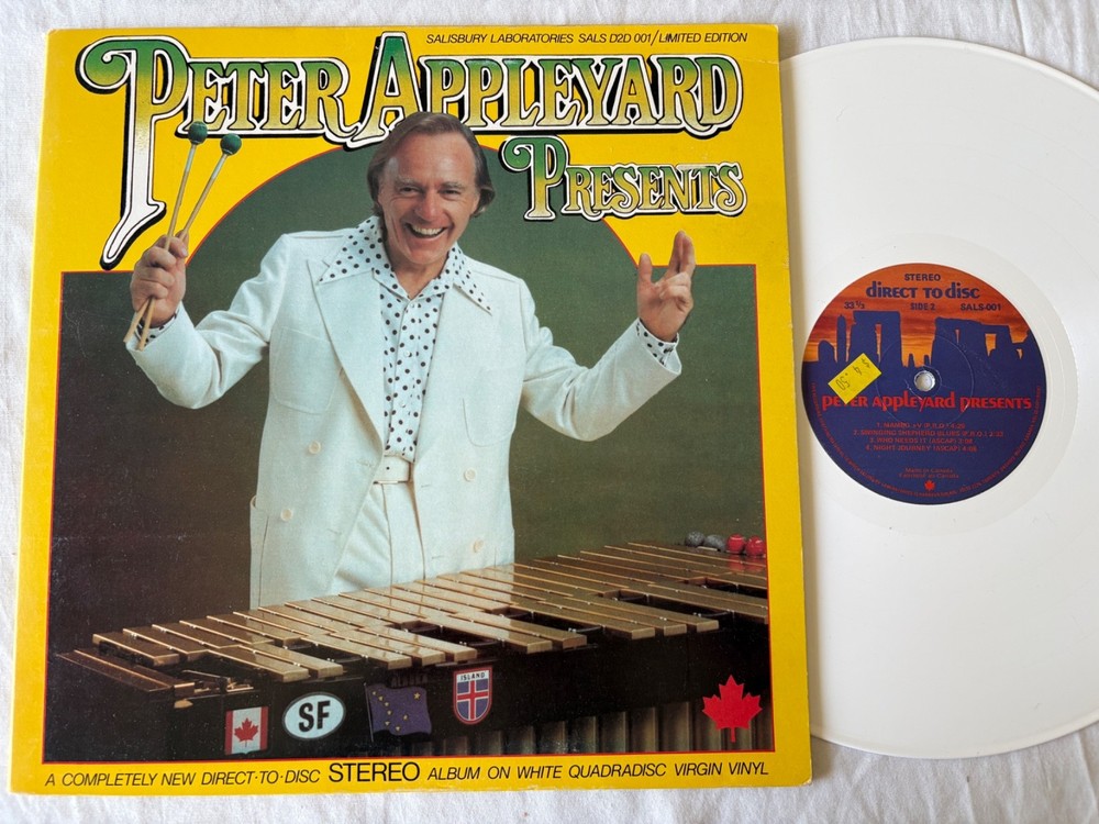 RARE JAZZ FUNK Peter Appleyard – Presents LP [Ltd Ed 1st Canadian Press, White]