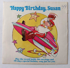 Happy Birthday, SUSAN Captain Zoom 6″ Flexi-disc W/Insert & Sleeve 1975 Rare