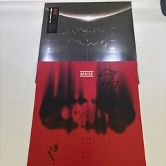 MUSE The Wow! Signal Translucent Red Grey Galaxy Vinyl + 12″x12″ Signed Art Card