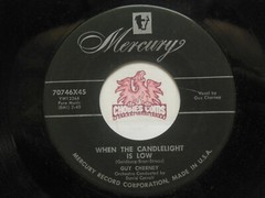 Guy Cherney: Wish I Was Single Again / The Candlelight Is Low, 45 RPM VG+ (Y7)