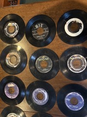 Lot of 51 Vintage 45 RPM Vinyl Records Johnny Cash Brenda Lee Hank Thompson Sun
