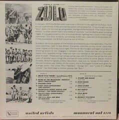 JOHN BARRY SOUNDTRACK TO ZULU MONO WHITE LABEL VINYL NEAR MINT!