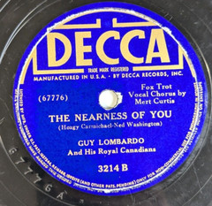GUY LOMBARDO BLUE LOVEBIRD / THE NEARNESS OF YOU 78 RPM