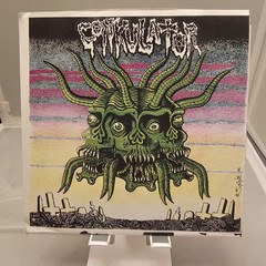 GONKULATOR FINAL EXIT SPLIT 7″ RARE BLUE VINYL BLACK METAL NOISE GRINDCORE