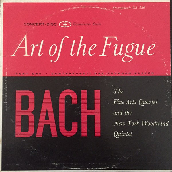 Johann Sebastian Bach, The Fine Arts Quartet And The New York Woodwind Quintet,