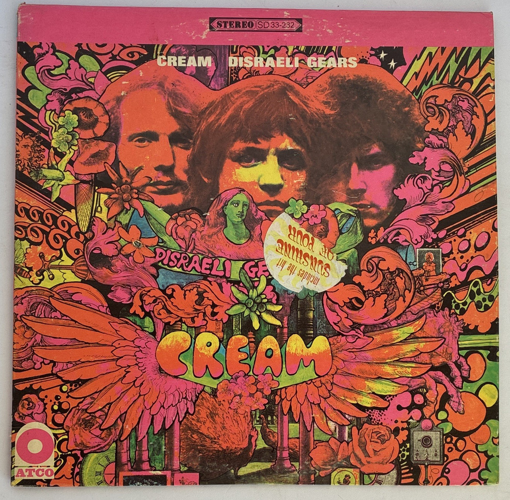 Cream Disraeli Gears ATCO SD 33-232 12″ Black Vinyl LP Stereo Rock 33 RPM