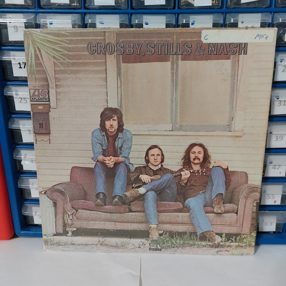 Crosby Stills and Nash Self Titled Debut 1969 Atlantic Folk Rock Vinyl LP