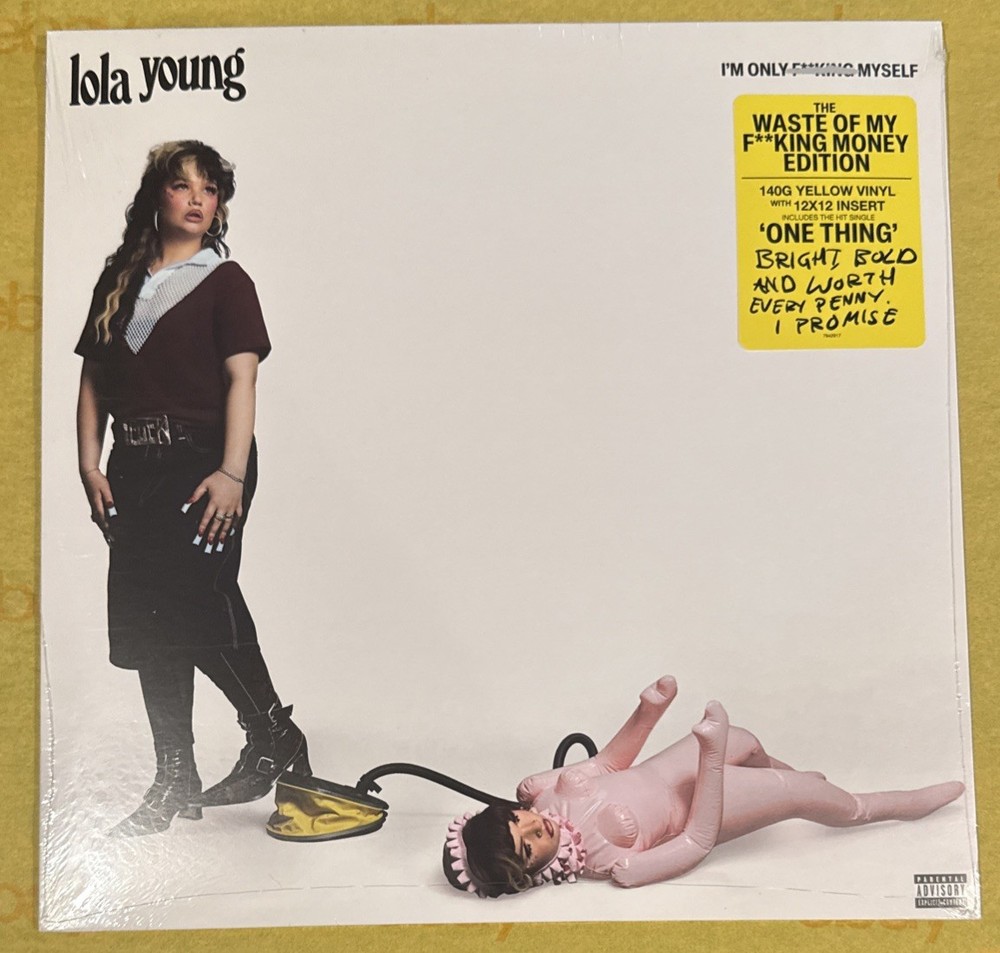 LOLA YOUNG I’m Only F**king Myself 140g + 12×12 Insert EU Import Yellow Vinyl