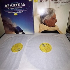 Die Schopfung Haydn Karajan Deutsche Grammophone Box 2 LP Vinyl Excellent Cond