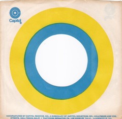 Mixed Lot of 2 CAPITOL YELLOW BLUE CIRCLES 7″ 45 RPM Original Record Co. Sleeves