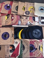 Lot of 45 Vinyl Records 1950s-60s Rock Pop Jazz RCA Capitol MGM Roulette + more