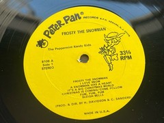 Frosty The Snowman Peppermint Kandy Kids Fair Vinyl LP Peter Pan Records 8108