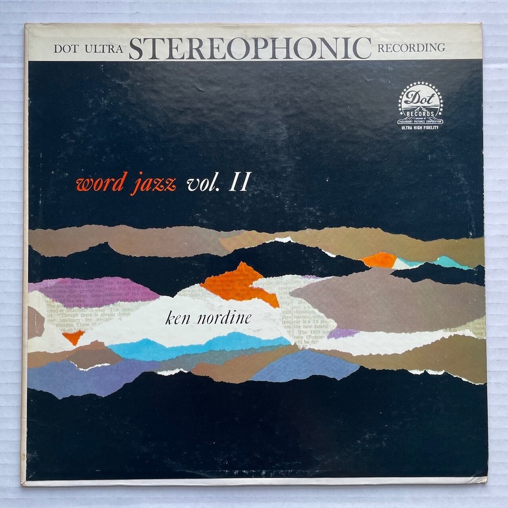 KEN NORDINE Word Jazz Vol II 1960 US Dot Records STEREO LP Cool Jazz Spoken Word