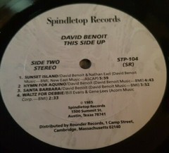 David Benoit LP EXCELLENT This Side Up US Spindletop INNER Waltz For Debbie