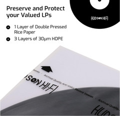 Anti-Static Vinyl Record Inner Sleeves 250 Pack LP Protection Museum Grade Cover