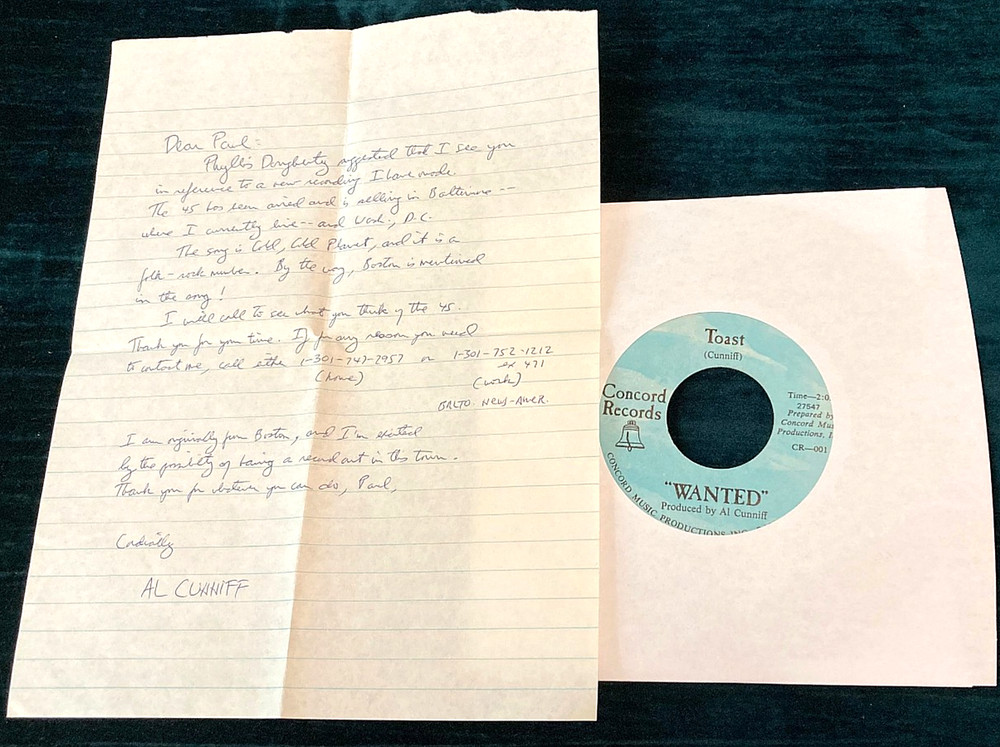 Wanted (Al Cunniff): Toast/Cold, Cold Planet 45 Concord rare private press SSW