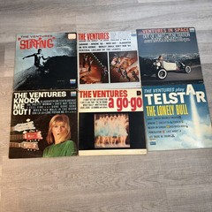 The Ventures Lot of 6 Vinyl LPs Theme Songs, Surf, Space, On Stage
