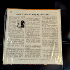 1958 Andre Previn Plays Songs By Vernon Duke Jazz Piano LP VG+ Vinyl