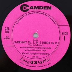 Dvorak Symphony No. 5, In E Minor, Op. 95 – Warwick Symphony – Vinyl LP CAL-104