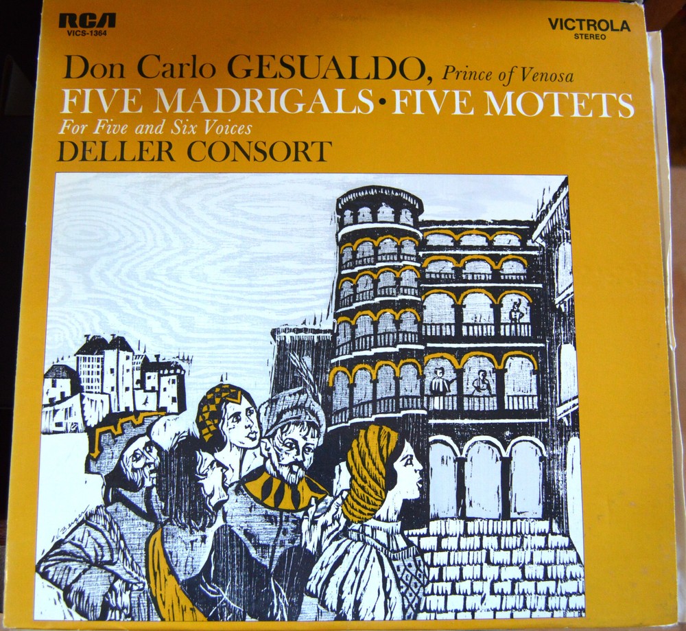 Vintage Don Carlo Gesualdo Five Madrigals Five Motets, 5 & 6 Vocals VICS-1364