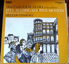 Vintage Don Carlo Gesualdo Five Madrigals Five Motets, 5 & 6 Vocals VICS-1364