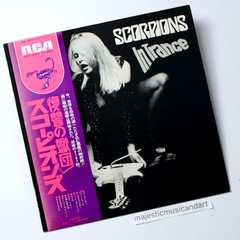 ORIGINAL COVER 1976 THE SCORPIONS VINTAGE VINYL IN TRANCE LP OBI EX