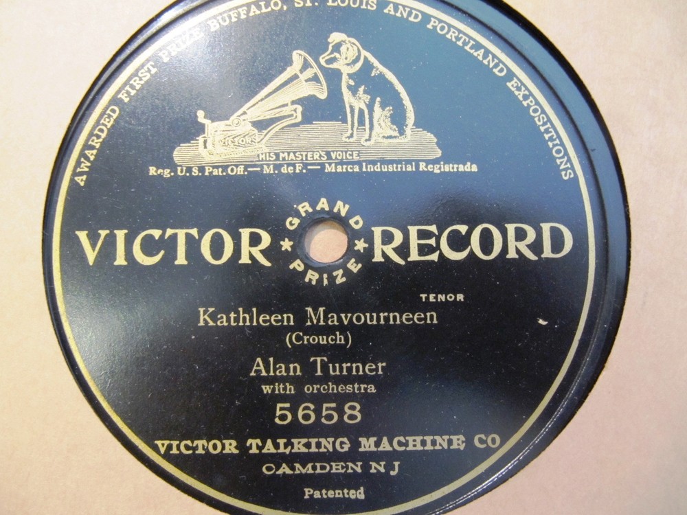 1904 ALAN TURNER barit IRISH BALLAD Kathleen Mavourneen Victor GRAND PRIZE 5658