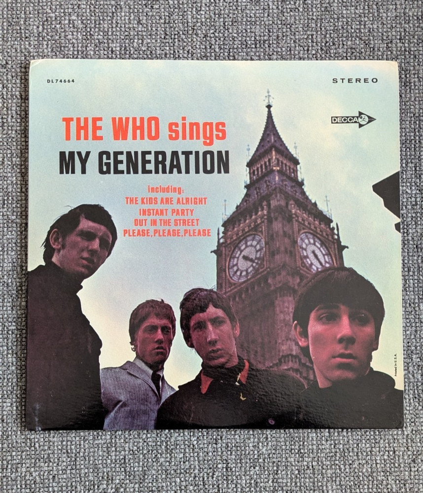 THE WHO NEAR MINT ‘MY GENERATION’ SUPER HARD-TO-FIND 1967 GLOVERSVILLE PRESSING!