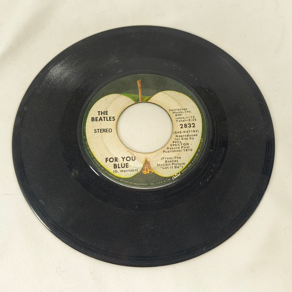 The Beatles Apple Records For You Blue Long Winding Road 7″ Vinyl Record 1970
