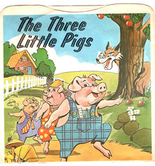 Three Little Pigs Paula Goodroe Vintage 45 RPM Tunes For Tots # 22 Story