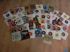 Lot of 100 45 Vinyl Records from 1960’s, 50’s, 70’s Sleeves!