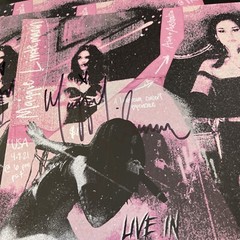 Hand Signed 12 x 12 Flat + Pink Vinyl Maggie Lindemann Paranoia Live Los Angeles