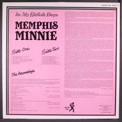 MEMPHIS MINNIE: in my girlish days TRAVELIN’ MAN 12″ LP 33 RPM United Kingdom