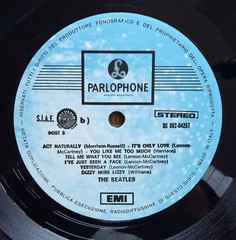 The Beatles “HELP!” Italy Parlophone 1970 Pressing