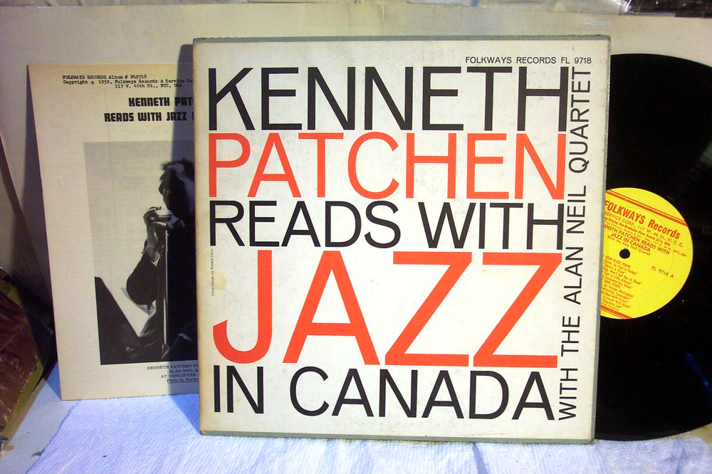 KENNETH PATCHEN LP “Reads with Jazz in Canada” 1959 FOLKWAYS D/G FLAT EDGE VG