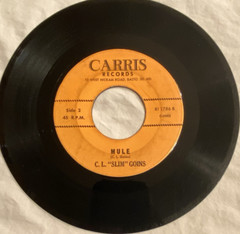 C.L SLIM GOINS Hot Dog/Mule RARE Country BALTIMORE MARYLAND Private Press 7″ 45