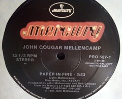 John Cougar Mellencamp Paper In Fire 12 Inch Single Promo 1983 Mint Unplayed