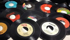 Craft Lot 15 Vinyl 7″ 45rpm Records CRAFTER Party Display 45s Used JukeBox Discs