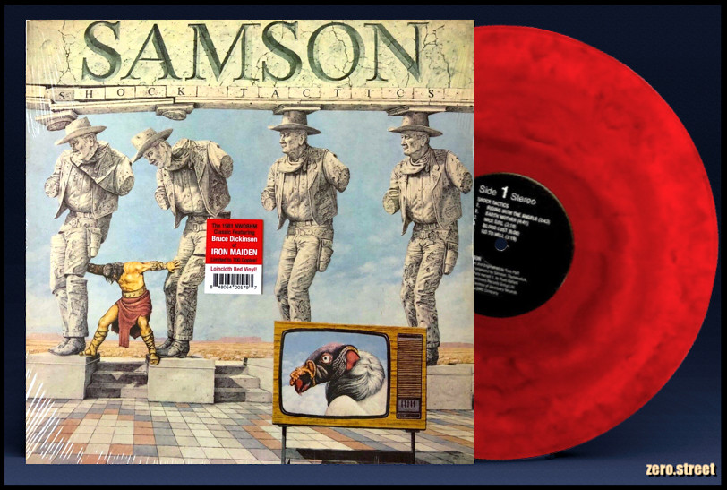 SAMSON Shock Tactics LP on RED VINYL New SEALED /700 Bruce Dickinson NWOBHM