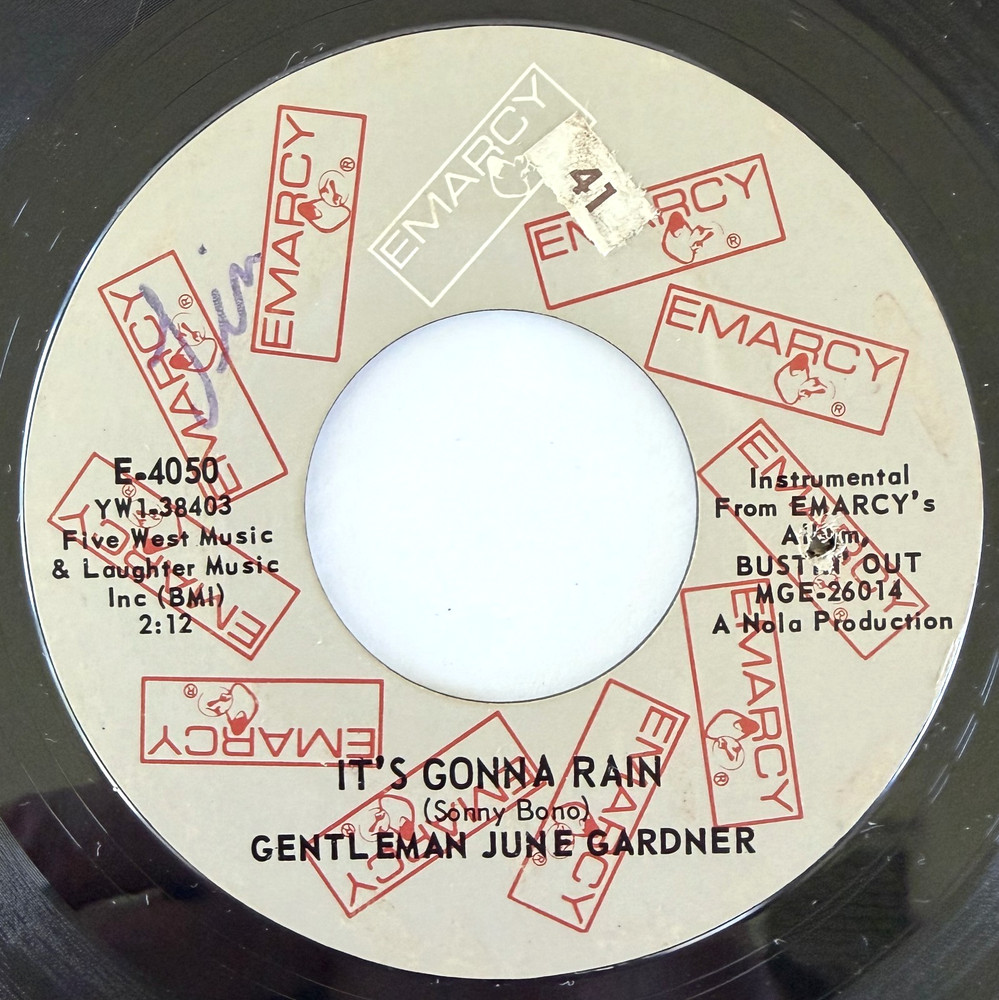 Jazz Soul Funk 7″ 45 rpm GENTLEMAN JUNE GARDNER It’s Gonna Rain EMARCY 4050 VG++