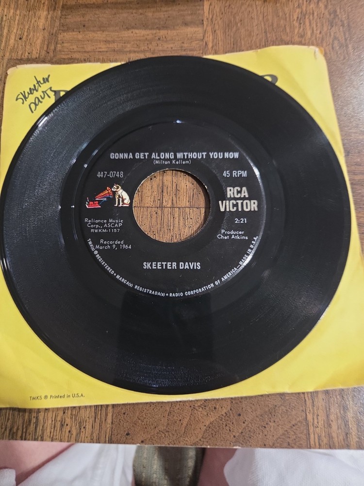 Skeeter Davis – Gonna Get Along Without You Now – 1964 VG Pop 45 on RCA