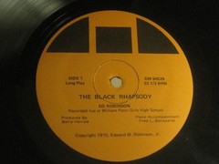 ED ROBINSON BLACK RHAPSODY LP ORIG 1970 DM-84529 RARE PA SPOKEN WORD NM- SHRINK!